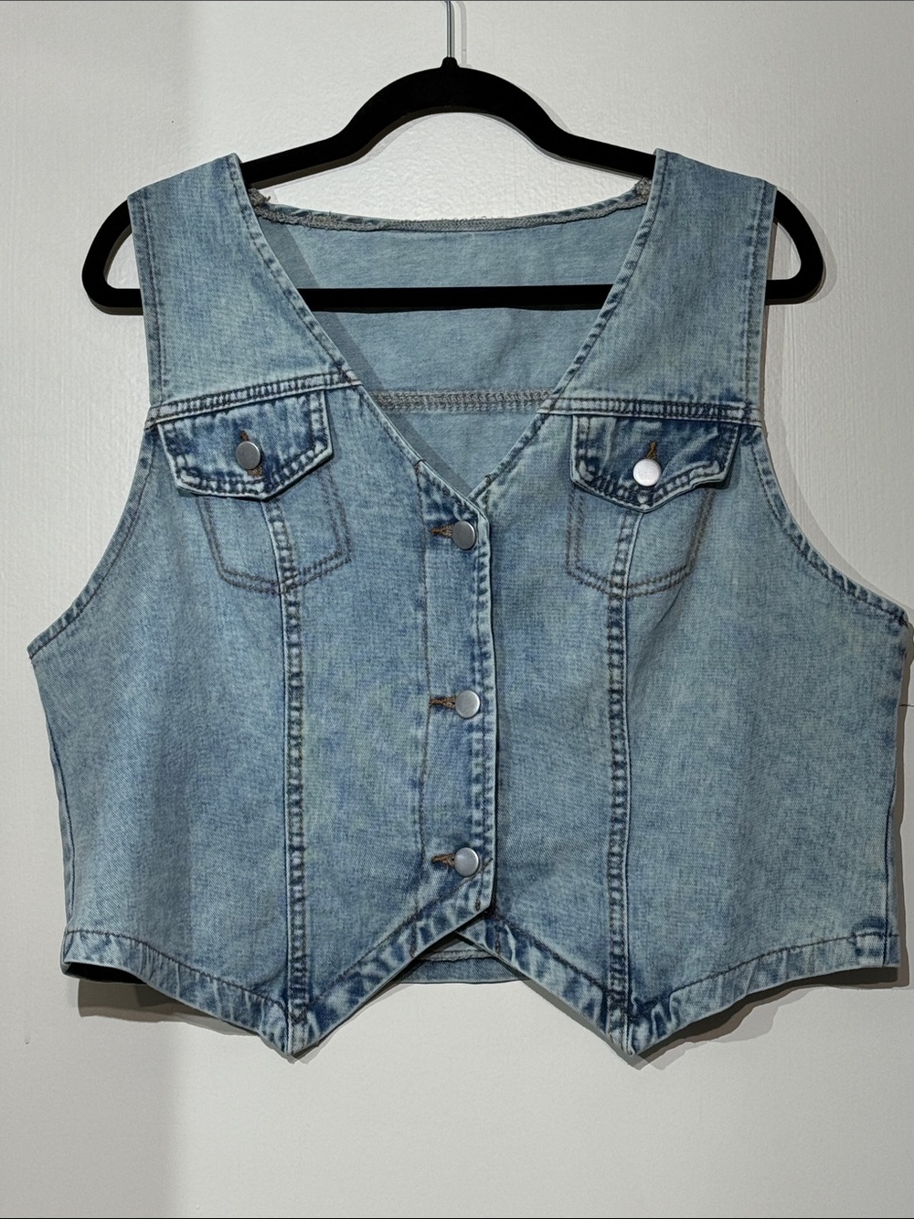 Light Wash Denim Vest